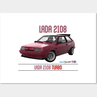 Lada 2108 Turbo Rubin Red Posters and Art